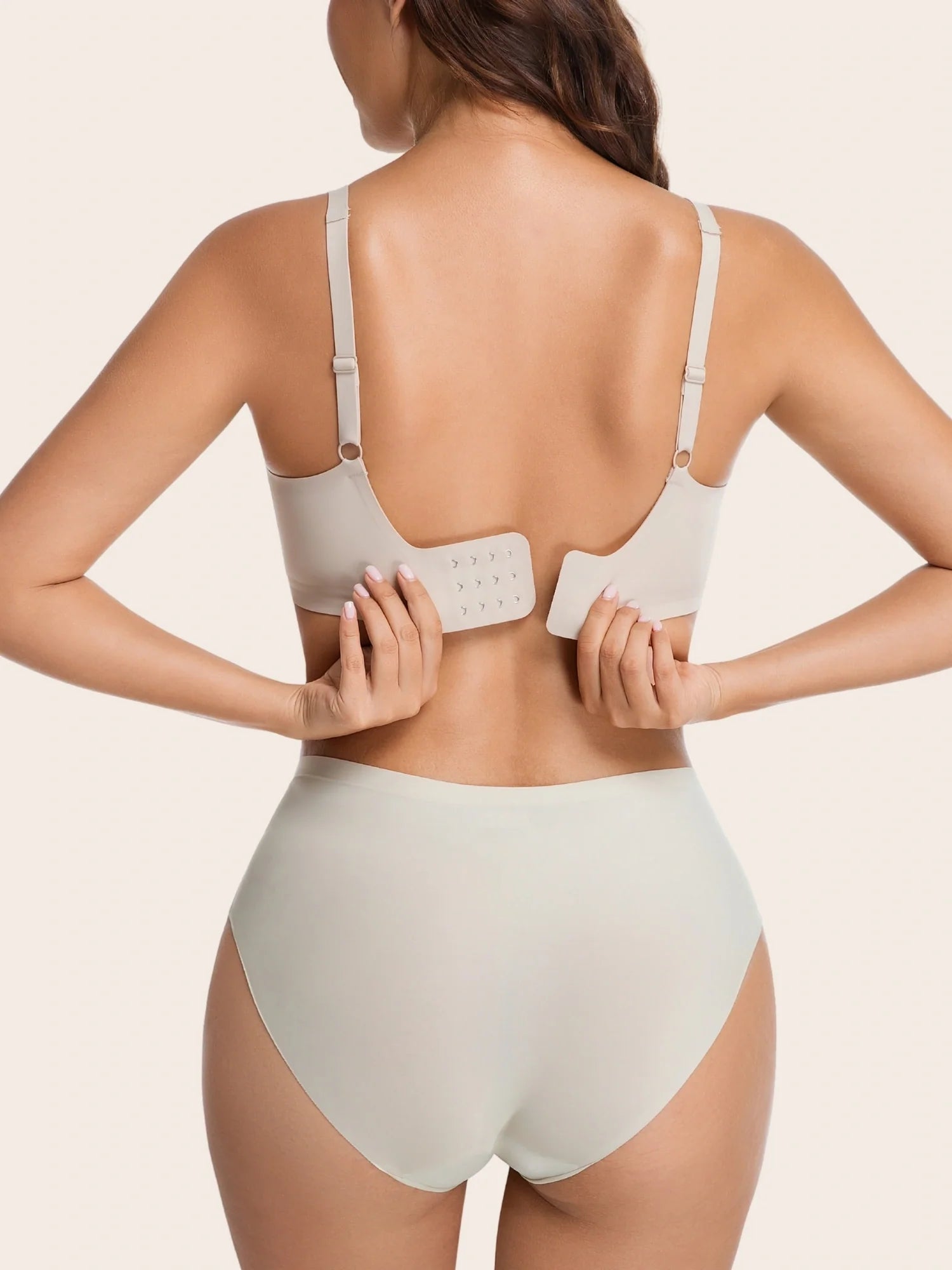 Side view of Deep V Jelly Bra showing seamless contour and full coverage