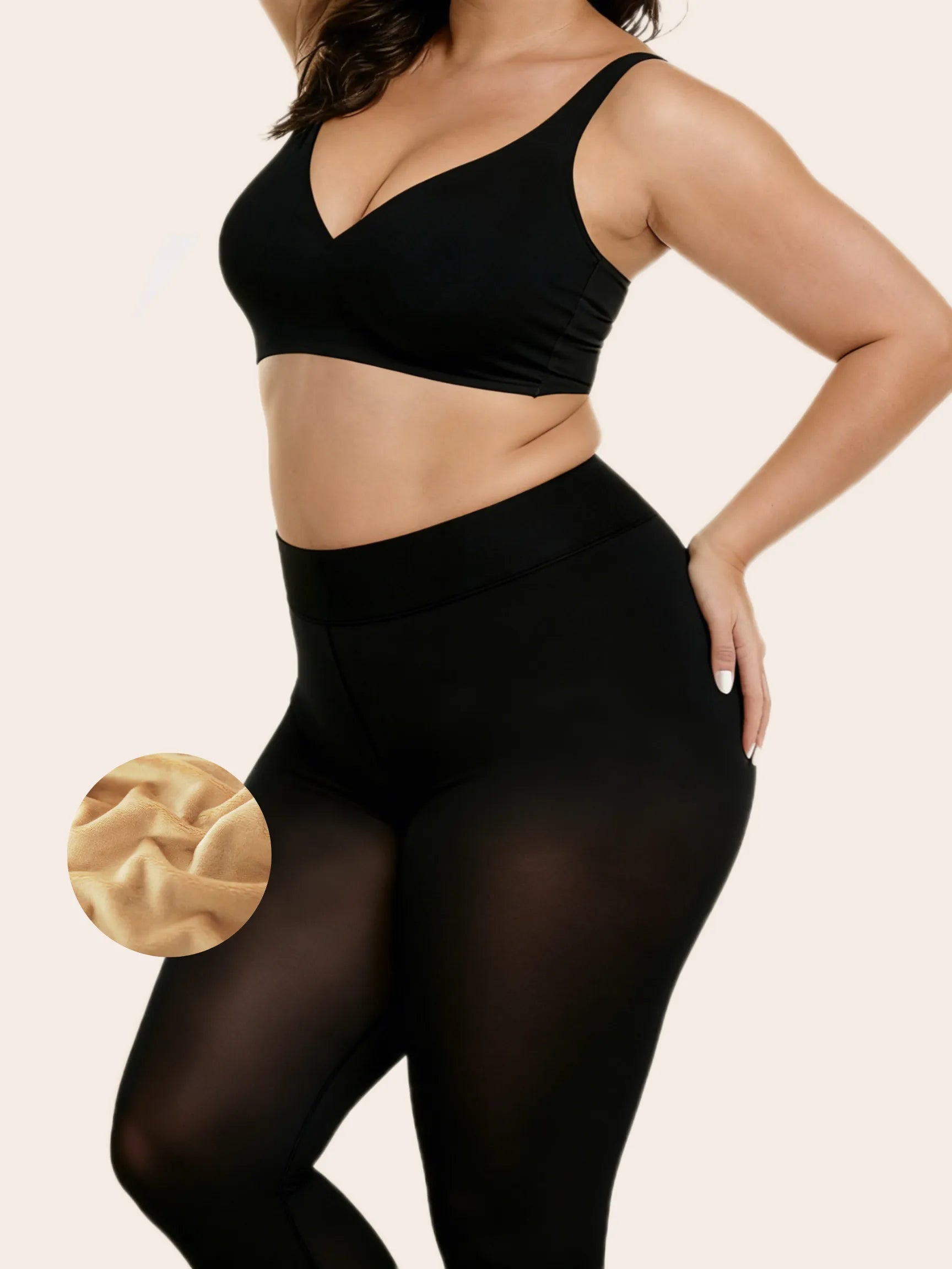 Fake Sheer Warm Pantyhose Thick Winter Leggings