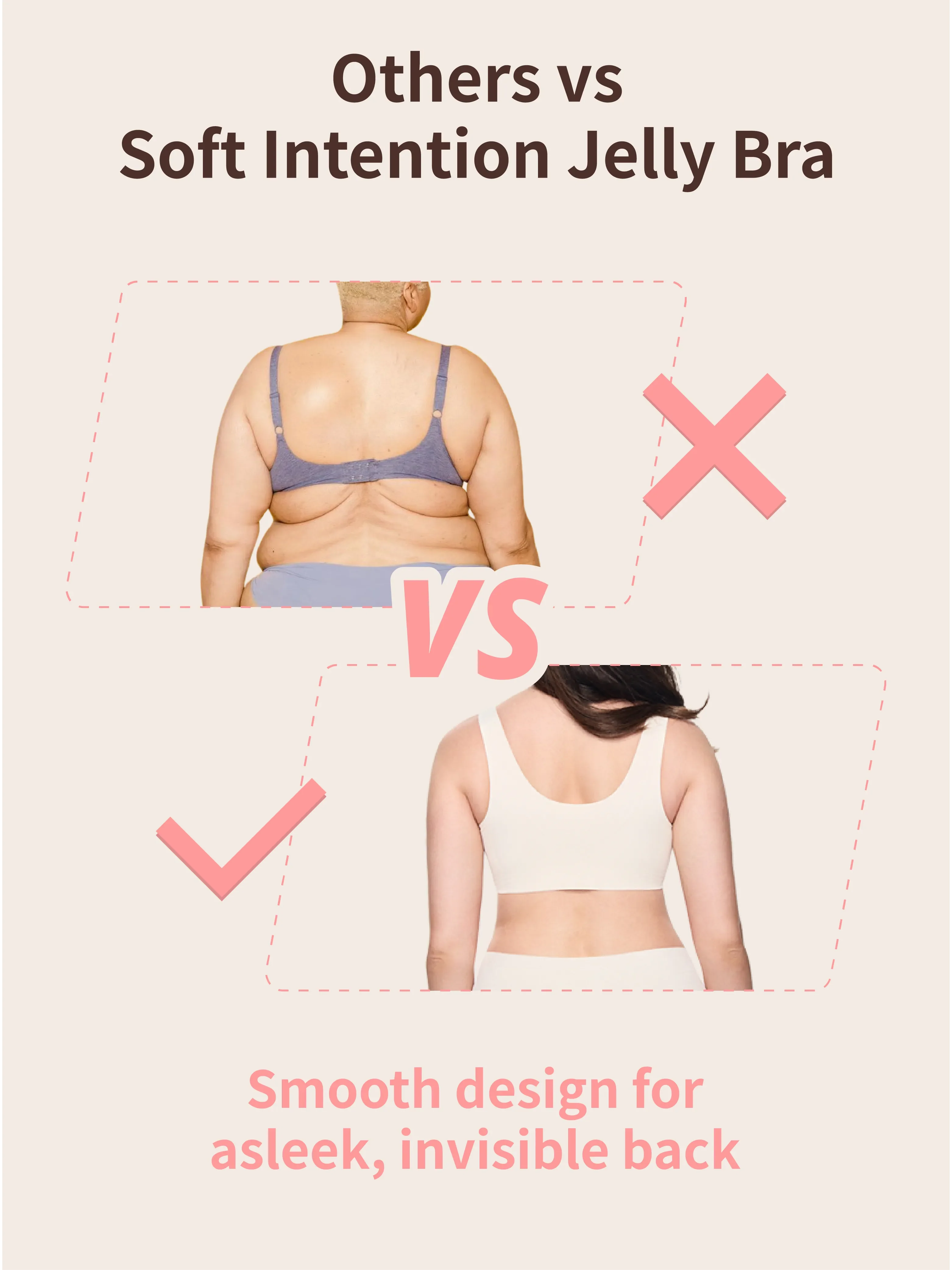 Push-up effect Jelly Bra Wireless Full Coverage enhancing silhouette