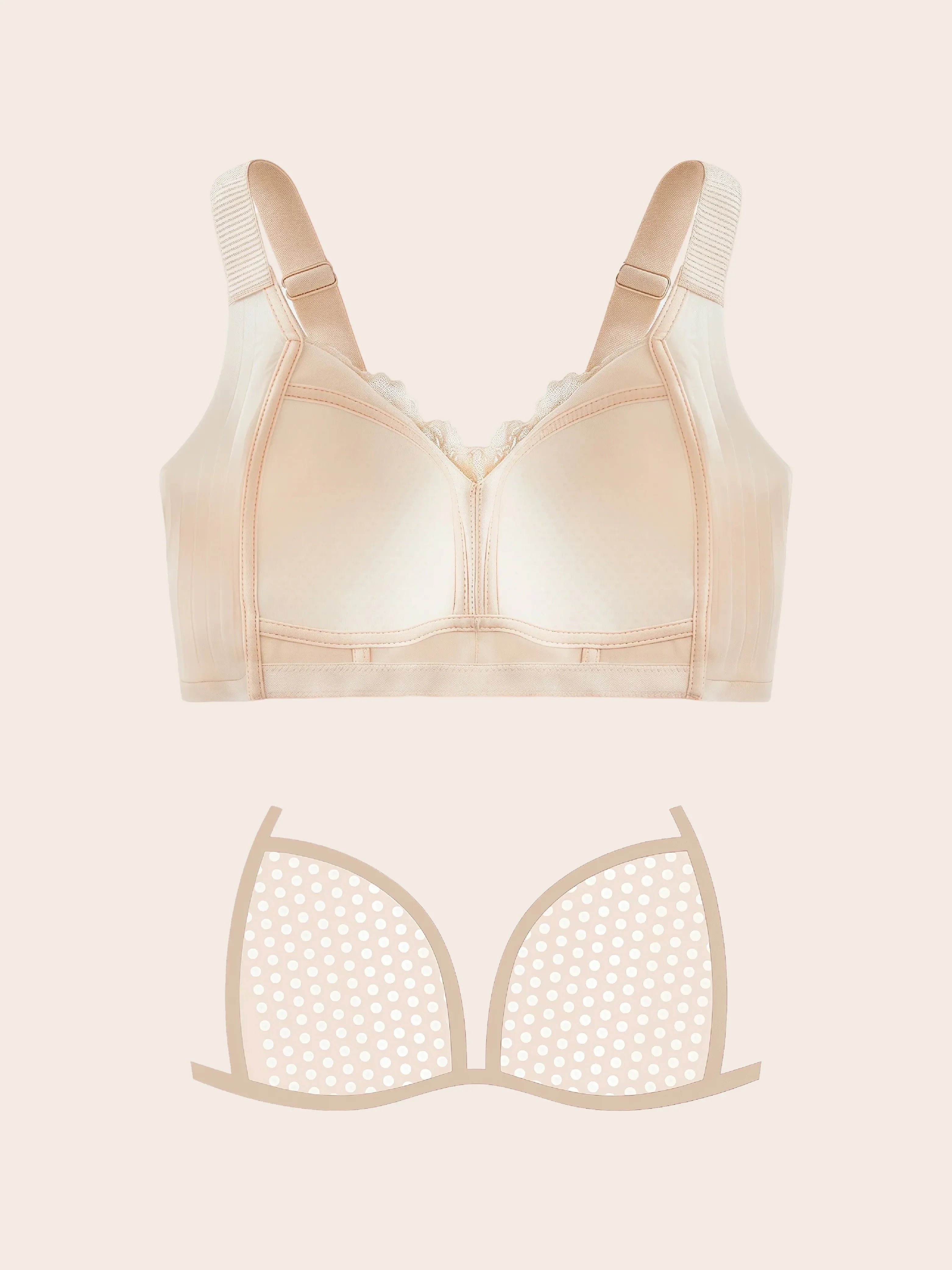 Floral Lace Wireless Bra