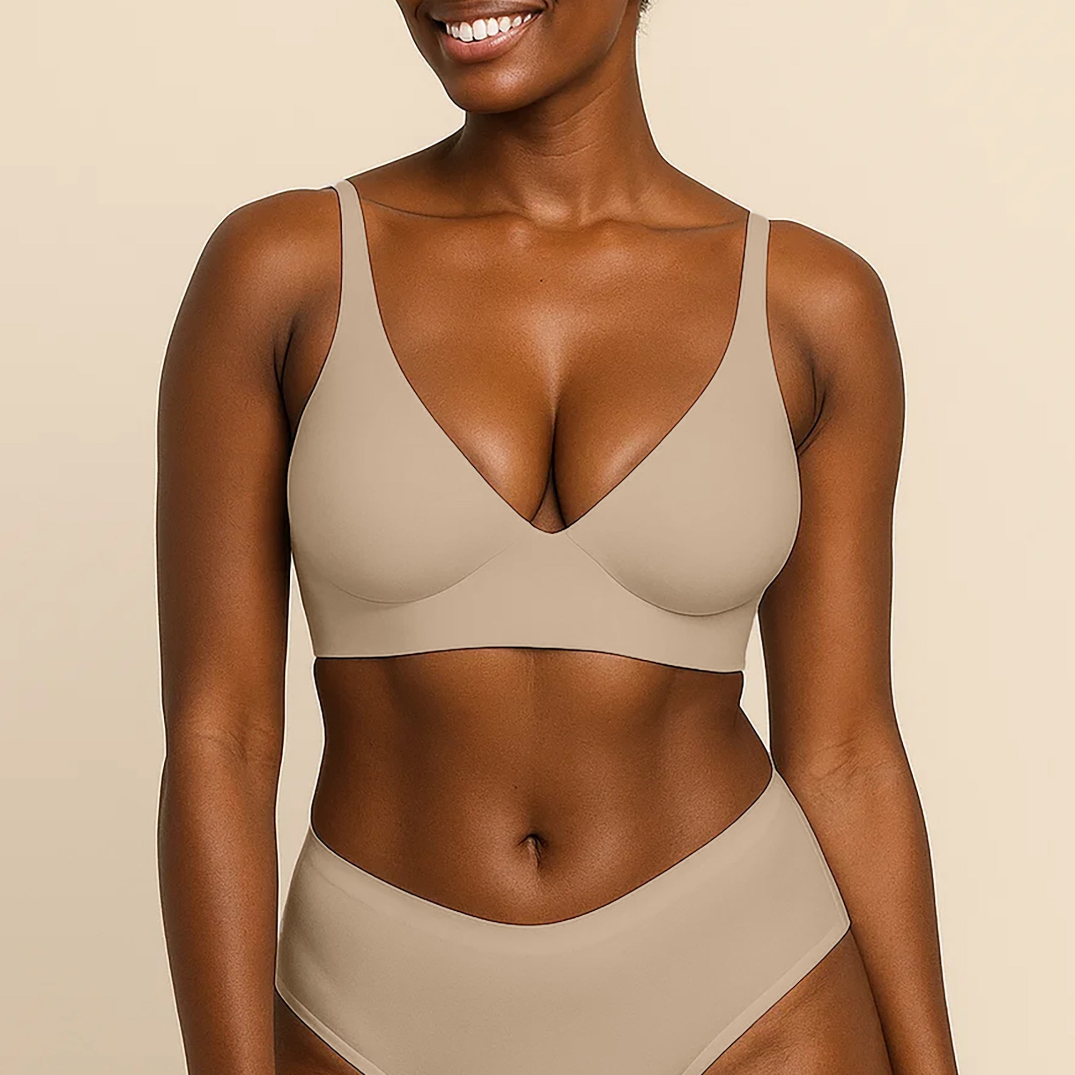 V neck Seamless Jelly Bra Adjustable