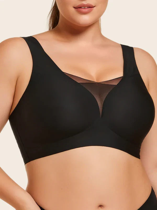 Plus Size V Neck Wireless Bra