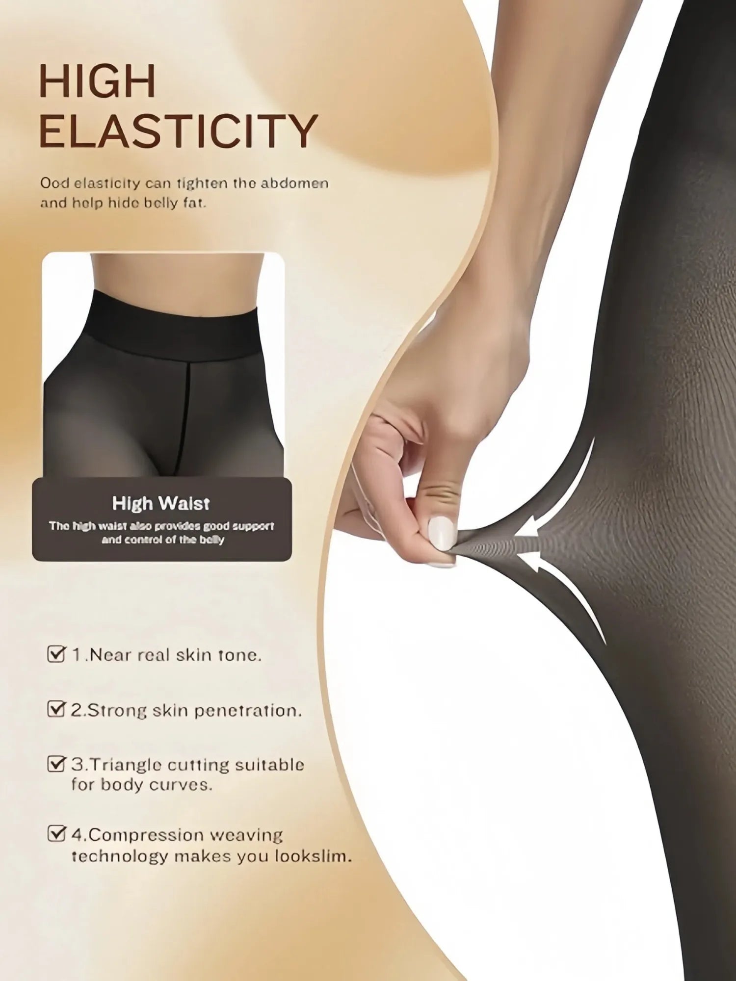 Fake Sheer Warm Pantyhose Thick Winter Leggings