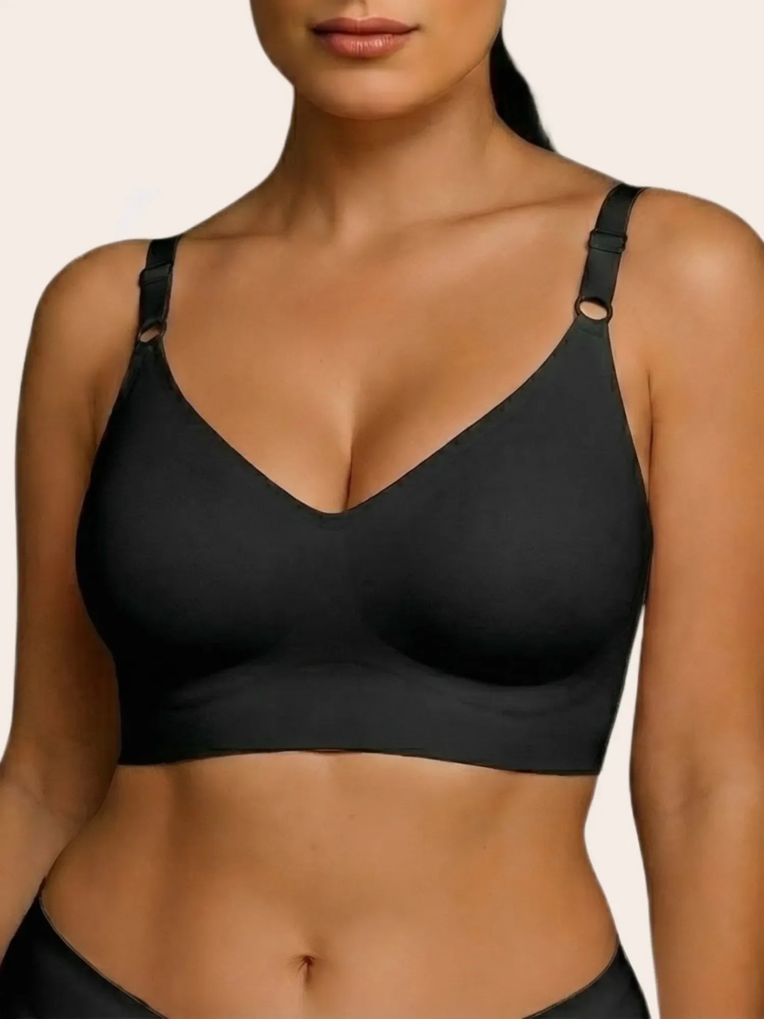 U Back No Underwire Seamless Push Up Bra Plus Size