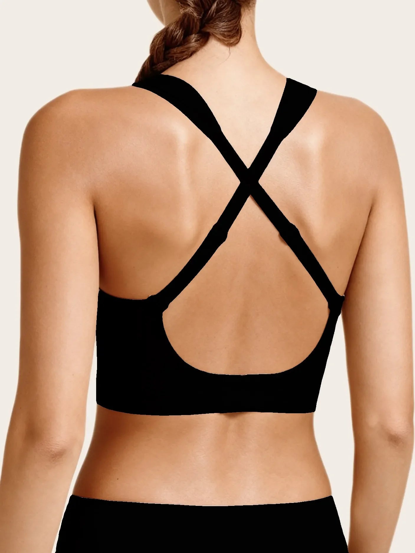 U/Cross Back Wireless Push Up Seamless Bra